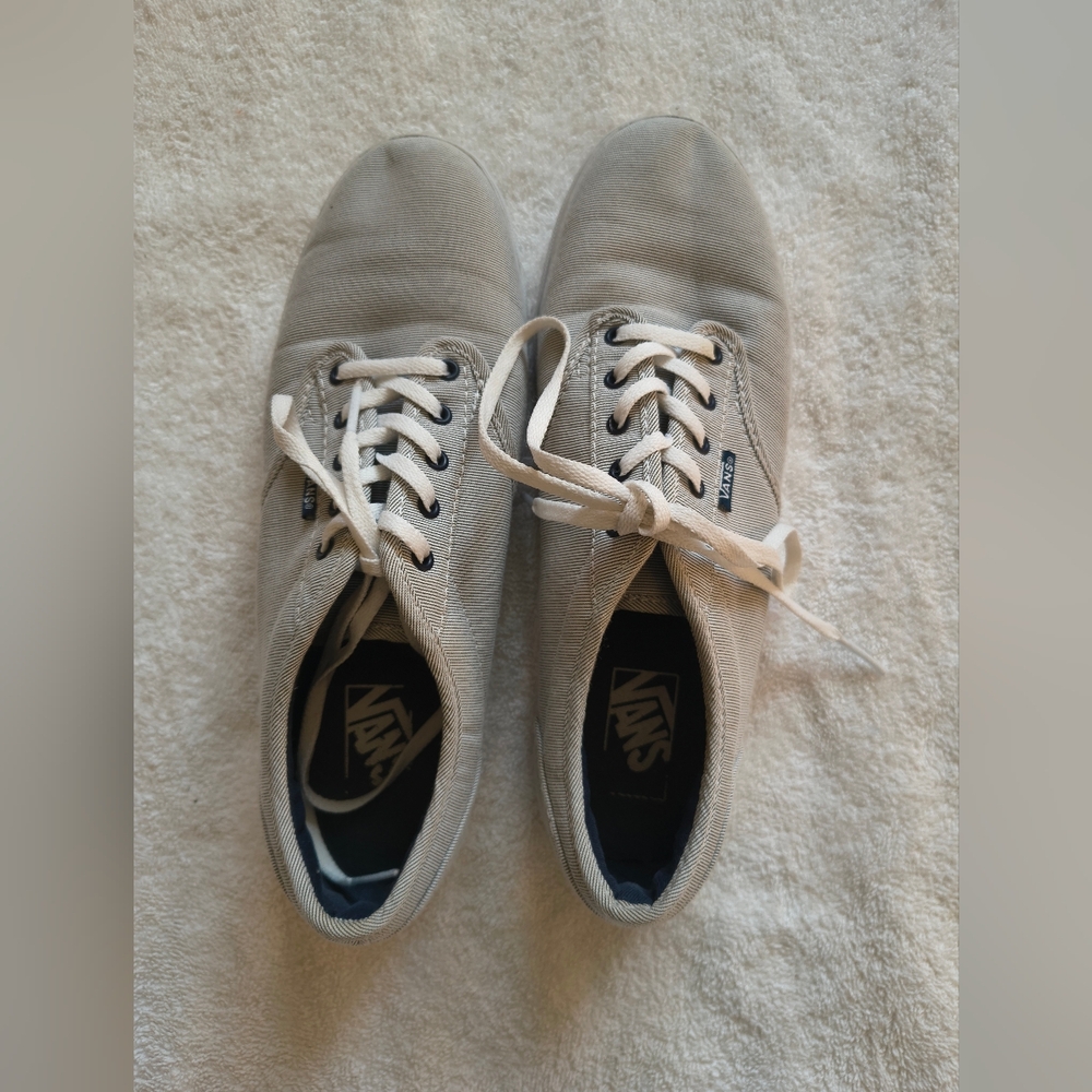 Vans Gray Pinstripe Sneakers